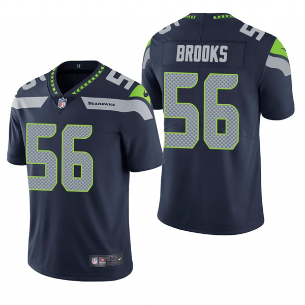 Men's Seattle Seahawks #56 Jordyn Brooks Navy Vapor Untouchable Limited Stitched Jersey